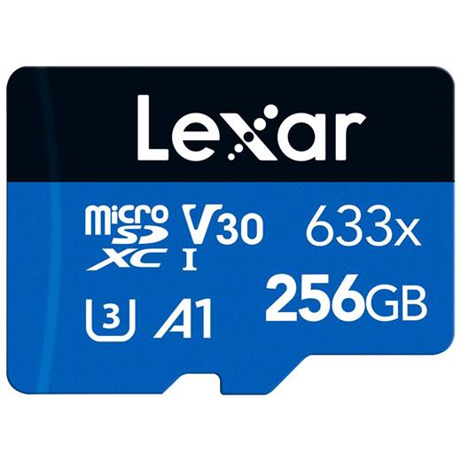 256GB LEXAR LSDMI256BB633A 633X MICROSDXC HIGH-PERFORMANCEC10 A1 V30 U3 HAFIZA KARTI 