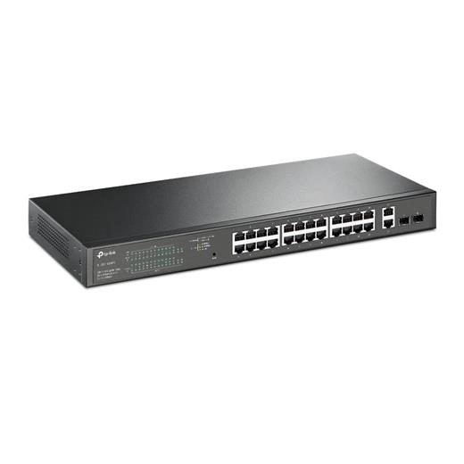 TP-LINK TL-SG1428PE 24 PORT GIGABIT + 2XGIGABIT RJ45/SFP UPLINK YÖNETİLEBİLİR 250W POE RACKMOUNT SWITCH 